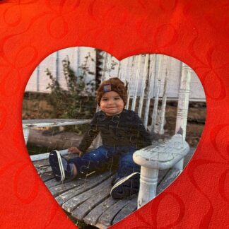 Personalized heart puzzle, perfect for valentines, birthday, child gift, birth announcement, engagement gift, Christmas present, 75 pieces