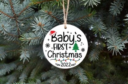 Baby's First Christmas Personalized Ceramic Ornament