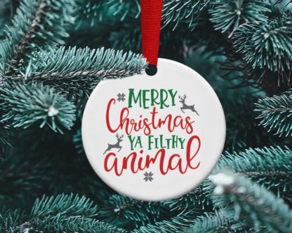 Merry Christmas Ya Filthy Animal, Home Alone, Christmas time, Funny Ornament, Personalized ornament