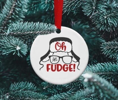 Oh Fudge, You'll shoot your eye out, The Christmas Story, Ralphie, personalized ornament, Red Ryder BB Gun
