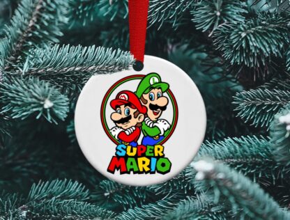 Super Mario, Luigi, Gamer Christmas Ornament, Sublimation, Personalized