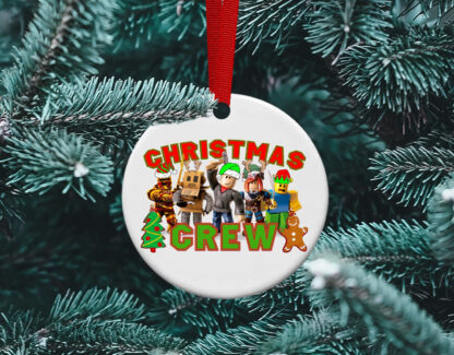 Roblox Ceramic Christmas ornament, Christmas Crew, Noob, Playstation, World of Warcraft, Xbox, Gamer, Personalized ornament