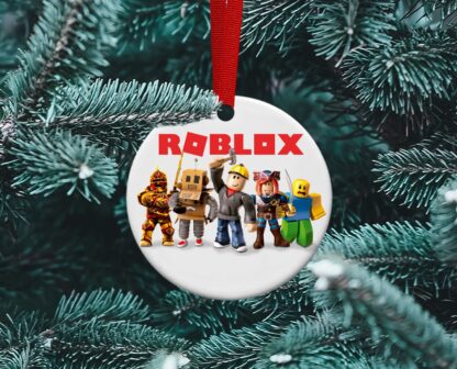 Roblox Ceramic Christmas ornament, Noob, Playstation, World of Warcraft, Xbox, Gamer, Personalized ornament