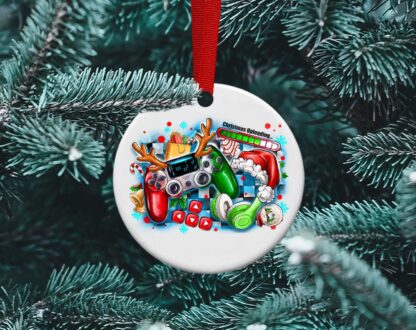 Christmas is uploading, Gamer Life, Playstation, Xbox, Gaming, Gamer Life Gift, Personalize Ornament, Nintendo Controller