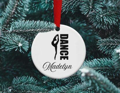 Dancer Ornament, personalized ornament, dance gift, Dance Coach Gift Sublimation, Dance team gift, dance company gift, Ceramic ornament