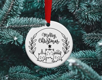 Crazy Cat Lady, Merry Christmas Cats, Cat Lover, Personalized ornament, Cat sitter, Vet gift