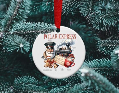Polar express, Retro Polar Express, Christmas Train, North Pole, Personalized Ornament