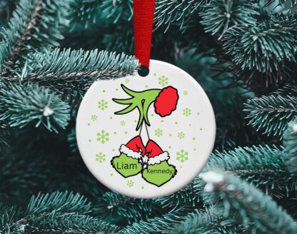 Grinch Family Ornament, Grinch Christmas, Grinch Hand, Grinch Movie, Personalized Ornament