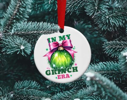 Grinch Era, Grinch Christmas, Grinch Movie, Sparkly Grinch Poof,  Personalized Ornament