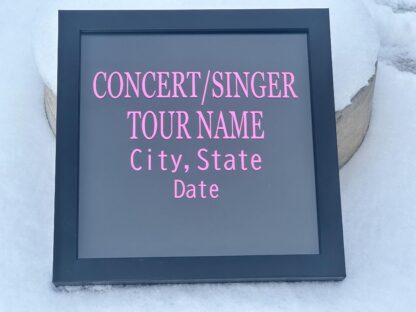 Concert Shadow Box, concert box, memories, keepsake box, concert memorabilia, birthday gift, Christmas gift, Friendship Bracelet